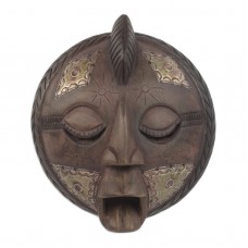 MYSTIC Hand Carved AFRICAN Mask Authentic Akan Tribe   382542513509